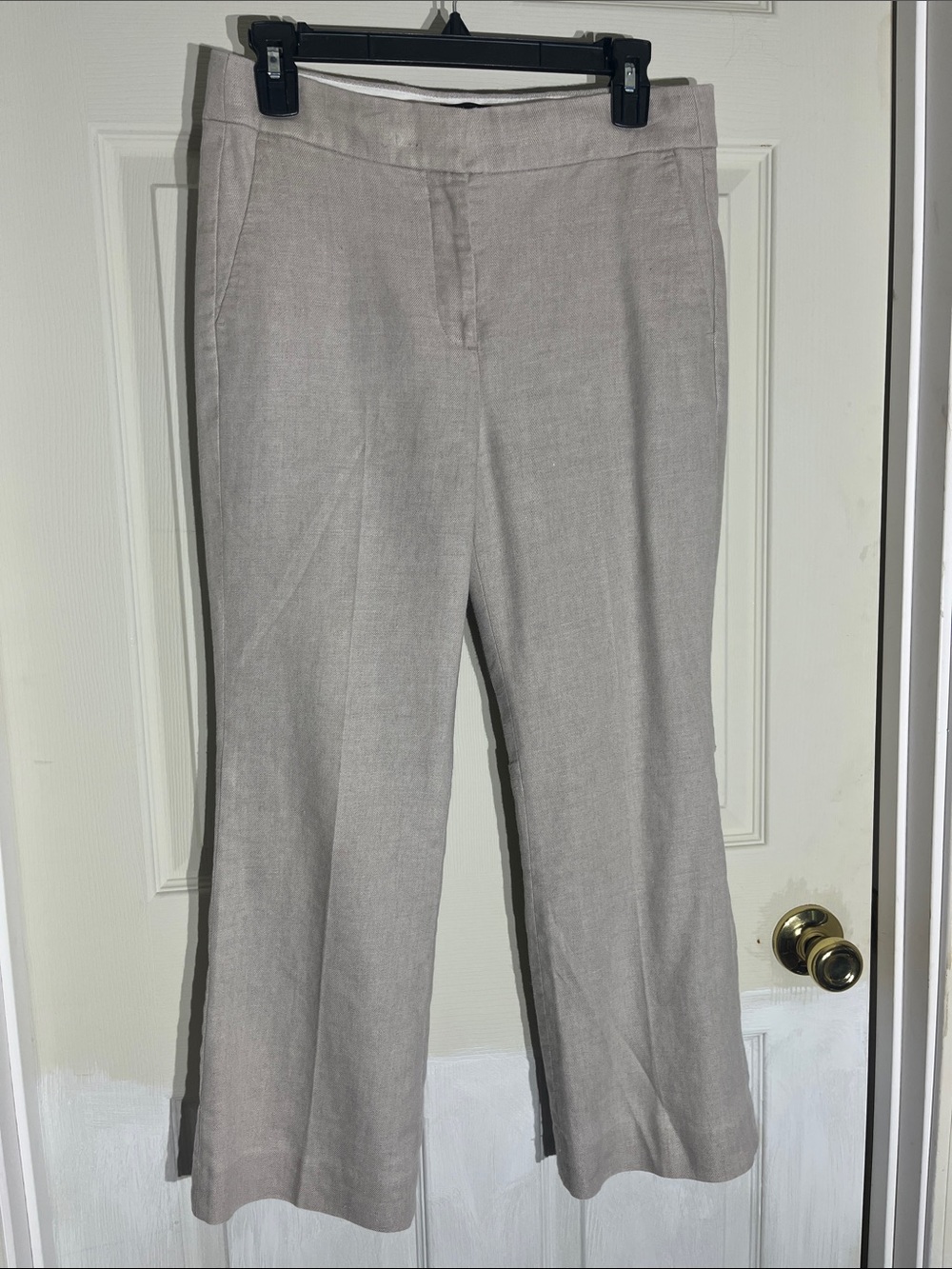 J. Crew women Hayden Sz 6 trousers pants Sand tan preppy straight career work